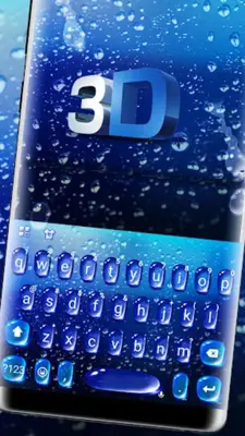 Blue 3d Water Drop Keyboard Th android App screenshot 3